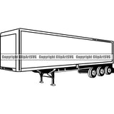 Truck Driver Trucking Trucker Driving Transportation Semi Tractor Trailer ClipArt SVG