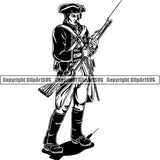 Military Weapon Soldier Revolutionary War ClipArt SVG