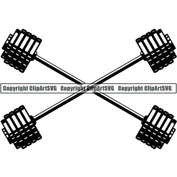 Gym Sports Bodybuilding Fitness Muscle Logo ClipArt SVG