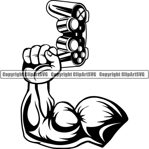 Video Game Gaming Gamer Player Controller Console ClipArt SVG