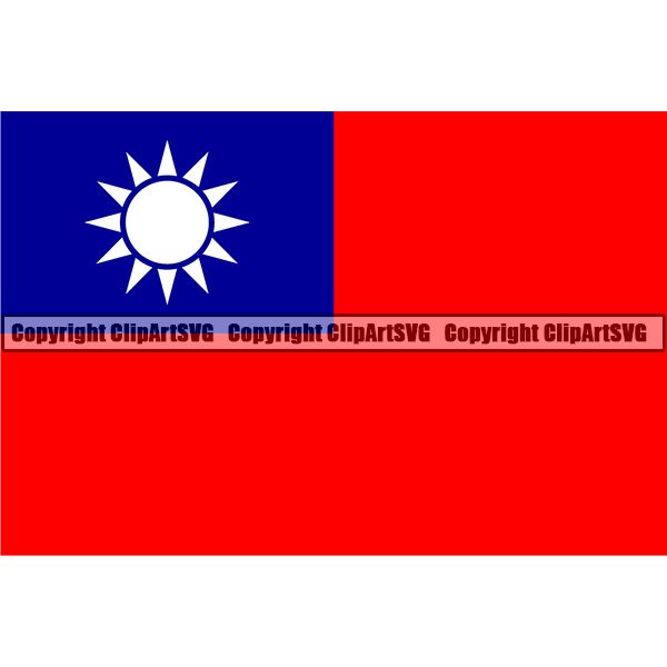 Country Flag Square Taiwan ClipArt SVG