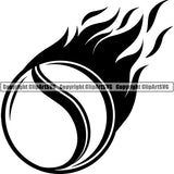 Sports Game Tennis Fire ClipArt SVG