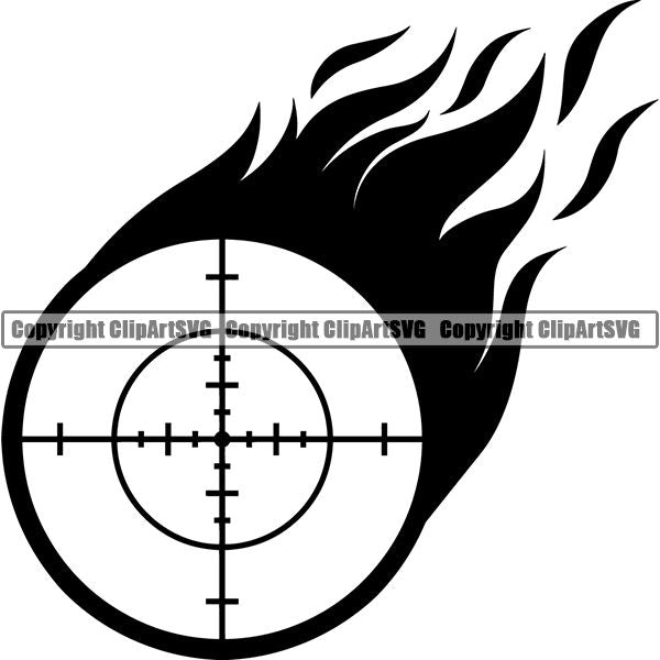 Sports Game Hunting Fishing Hunt Fish Fire ClipArt SVG