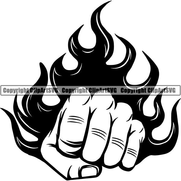 Design Element Human Hand Fire ClipArt SVG – ClipArt SVG