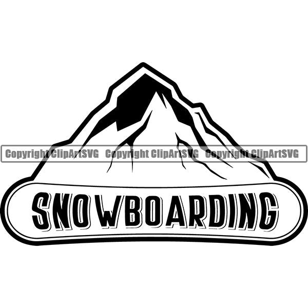 Sports Snowboarding Snowboard Skiing Ski Text ClipArt SVG
