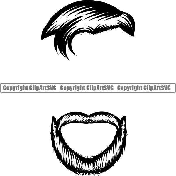 Design Element Human Hair Beard ClipArt SVG