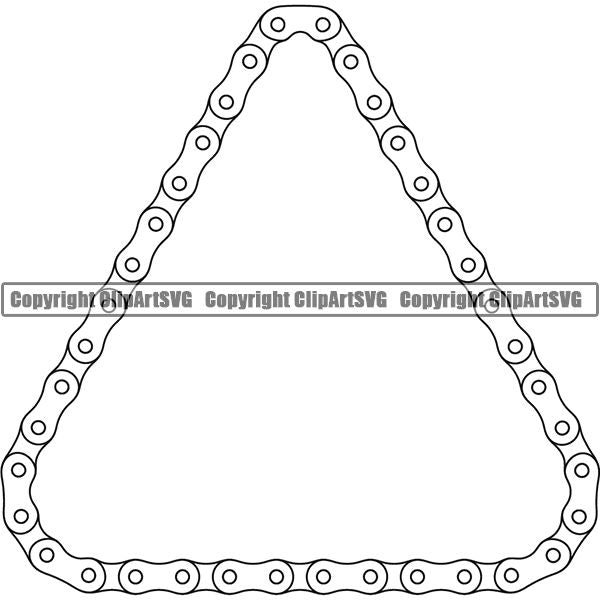 Sports Bicycle Chain White Triangle.jpg