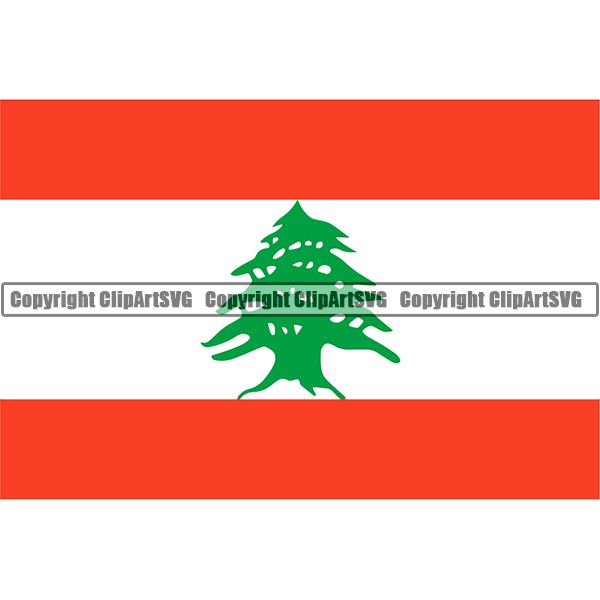 Country Flag Square Lebanon ClipArt SVG