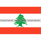 Country Flag Square Lebanon ClipArt SVG