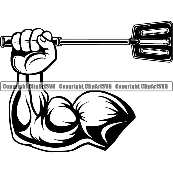 Cooking BBQ Bar-B-Que Barbque Chef Cook Butcher Logo ClipArt SVG