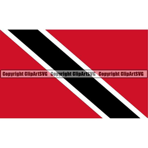 Country Flag Square Trinidad and Tobago ClipArt SVG