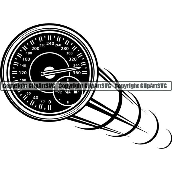 Sports Car Racing Guage Motion ClipArt SVG
