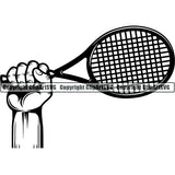 Sports Game Tennis Hand ClipArt SVG