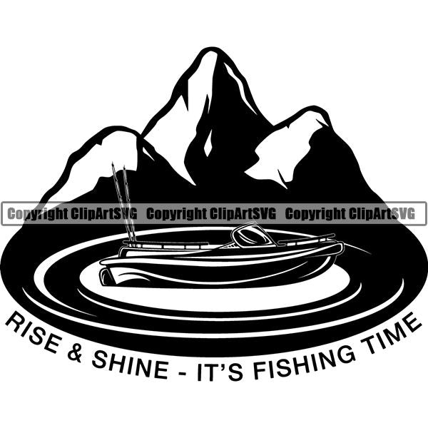 Sports Game Hunting Fishing Hunt Fish Logo ClipArt SVG