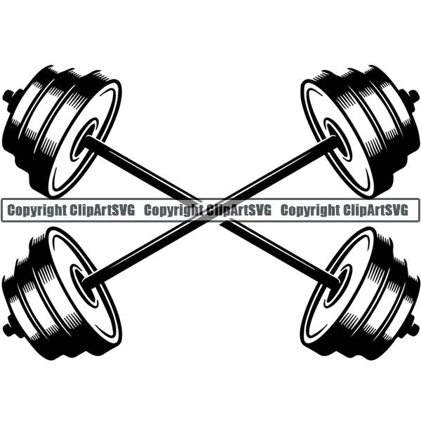 Gym Sports Bodybuilding Fitness Muscle Logo ClipArt SVG