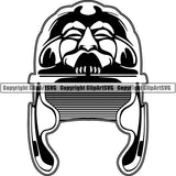 Spartan Warrior Gladiator Mask Helmet ClipArt SVG