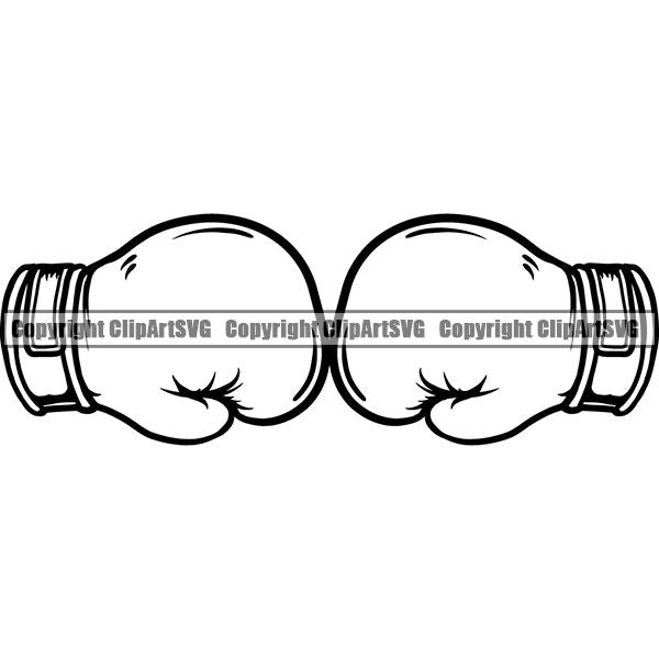 Sports Boxing Boxer MMA Fighter Glove ClipArt SVG