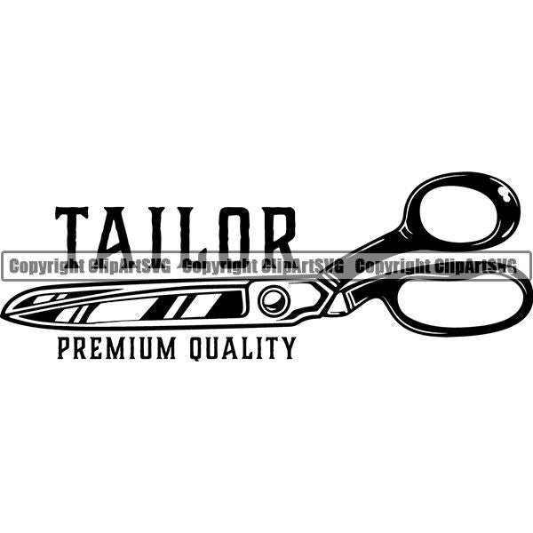 Tailor Seamstress Alterations Logo ClipArt SVG
