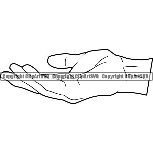 Design Element Human Hand Palm ClipArt SVG