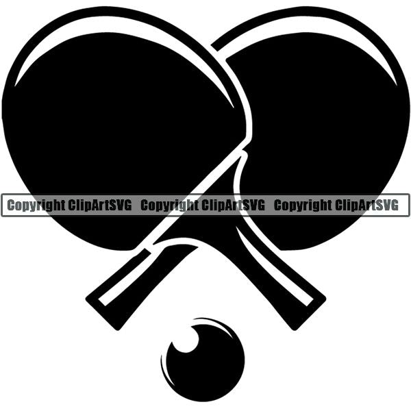 Sports Game Table Tennis Ping Pong Logo ClipArt SVG