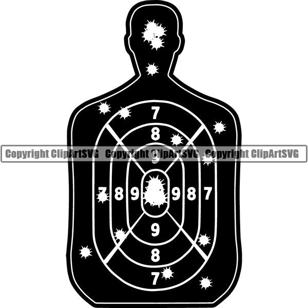 Military Weapon Gun Target ClipArt SVG