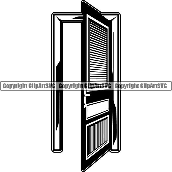 House Door ClipArt SVG