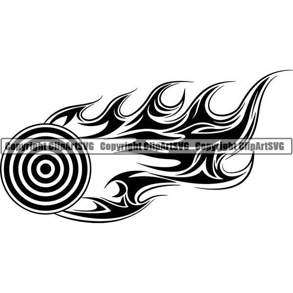 Sports Game Archery Fire ClipArt SVG