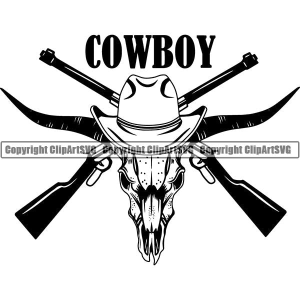 Occupation Cowboy Logo ClipArt SVG