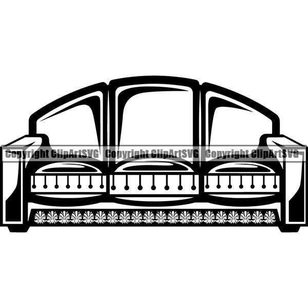 House Furniture Couch ClipArt SVG