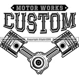 Mechanic Repair Shop Garage Motorcycle Logo ClipArt SVG