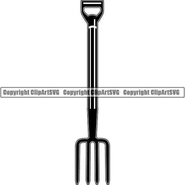 Farming Farmer Farm Organic Pitchfork ClipArt SVG