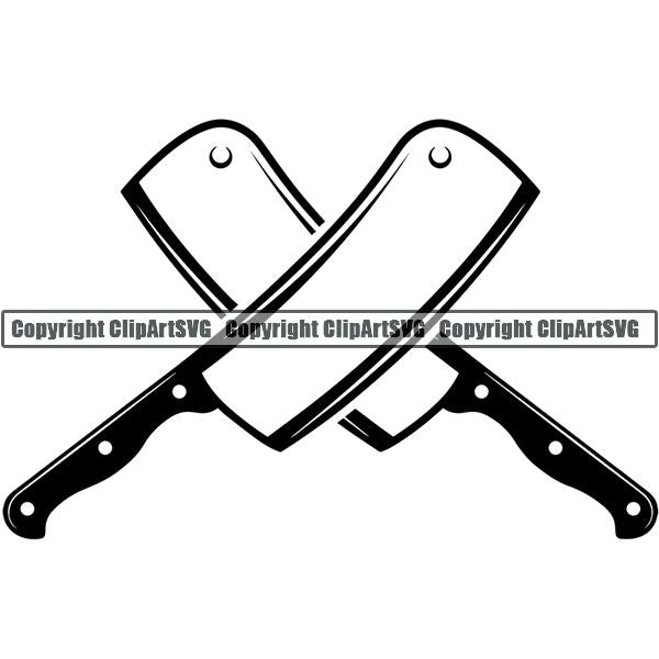 Cooking BBQ Bar-B-Que Barbque Chef Cook Butcher Logo ClipArt SVG