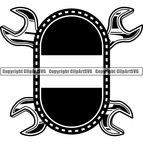 Mechanic Repair Shop Garage Motorcycle Logo ClipArt SVG