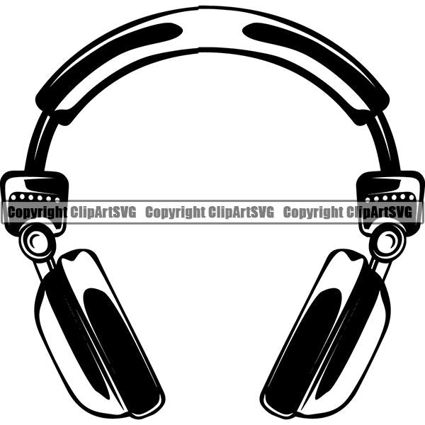 Headphones Headset Music Audio Equipment ClipArt SVG