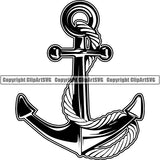 Nautical Sailboat Ship Anchor Sailing Boating Sail Boat Diving Dive Diver ClipArt SVG