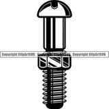 Mechanic Repair Shop Garage Bolt Nut ClipArt SVG