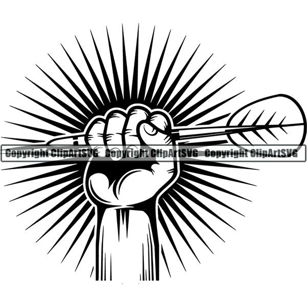 Sports Game Darts Hand Sunburst ClipArt SVG