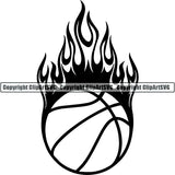 Sports Game Basketball Fire Ball SVG