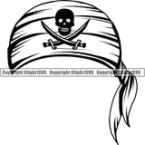 Pirate Sea Gangster Criminal Warrior Hat ClipArt SVG