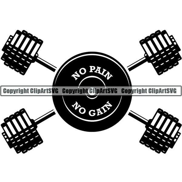 Gym Sports Bodybuilding Fitness Muscle Logo ClipArt SVG