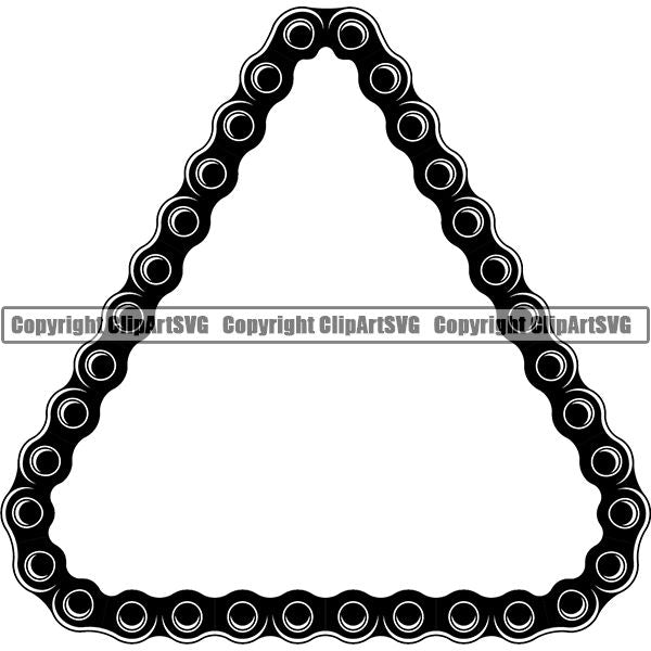 Sports Bicycle Chain Black Highlight Triangle.jpg