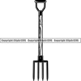 Hobby Gardening Shovel Pick Rake ClipArt SVG