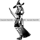 Holiday Halloween Witch Hat ClipArt SVG