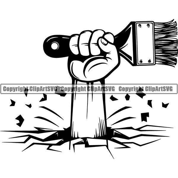 Painting Service Painter Paint Paint Brush ClipArt SVG