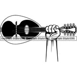 Music Musical Instrument Mandolin rfcd arm ClipArt SVG