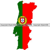 Country Flag Map Portugal ClipArt SVG