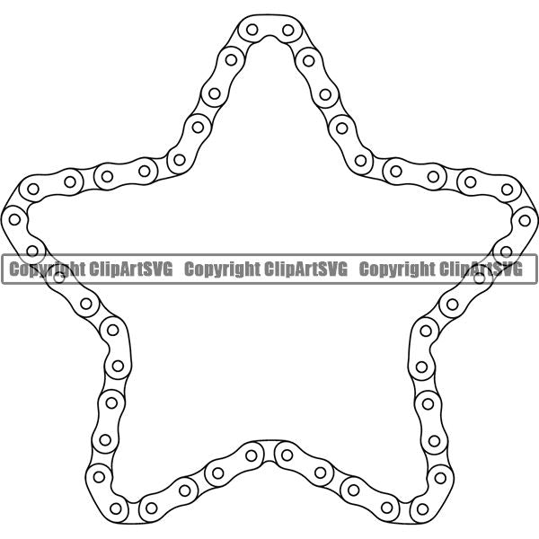 Sports Bicycle Chain White Star.jpg