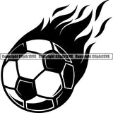 Sports Soccer Fire ClipArt SVG