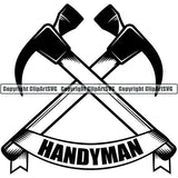 Construction Building Repair Service Handyman Logo ClipArt SVG