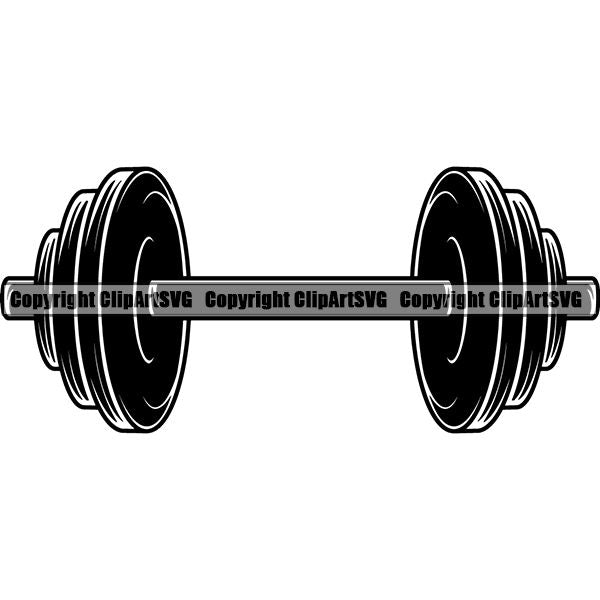 Gym Sports Bodybuilding Fitness Muscle Dumbbell ClipArt SVG